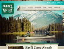 Tablet Screenshot of banffcanoeclub.com